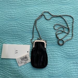 Armani Exchange mini leather rectangular crossbody